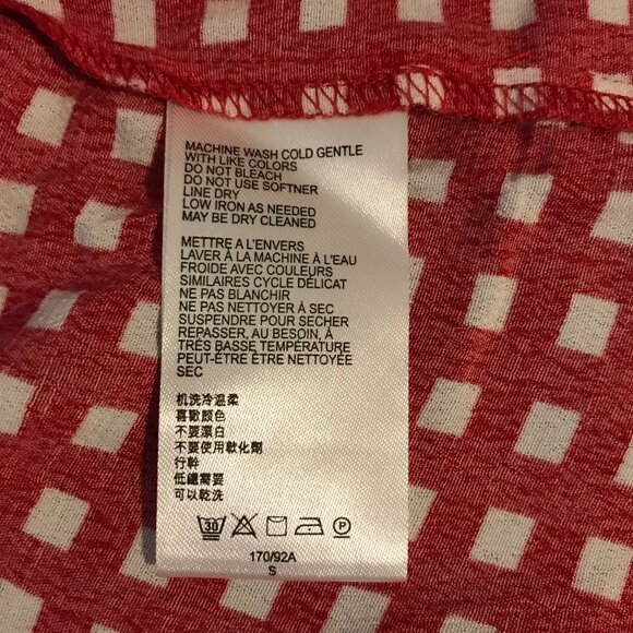 Anthropologie Maeve Juno Red/White Gingham Dress - Size Small - Picture 10 of 11